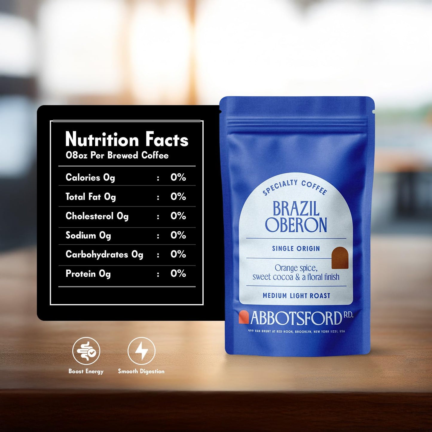 Brazil Oberon Ground Coffee, Medium Light Roast Ground Coffee with Orange Spice & Cocoa, 12 oz Brazilian Coffee Bag, Single Origin from Cerrado, Specialty Coffee for a Bright, Flavorful Brew