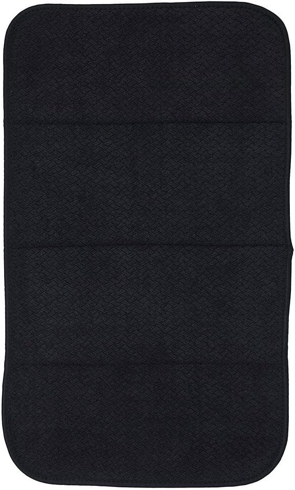 All-Clad Premium Reversible Dish Drying Mat for Kitchen: 16" x 28" Ultra-Absorbent, Long-Lasting, No Condensation, and Oversized for Large Pots and Pans - 1 Pack, Black