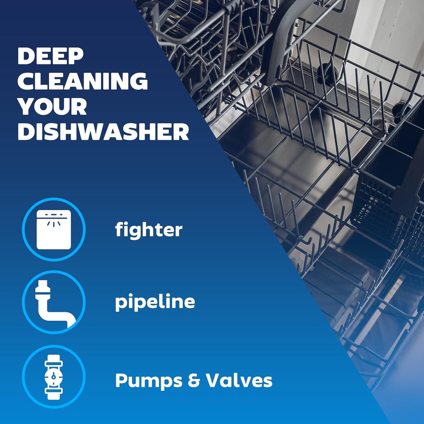 Dishwasher Cleaner and Deodorizer Tablet - Helps Remove Limescale, Mineral Buildup and Odor - Formulated to Clean Inside all Machines - 12 Cleaner Tablets…