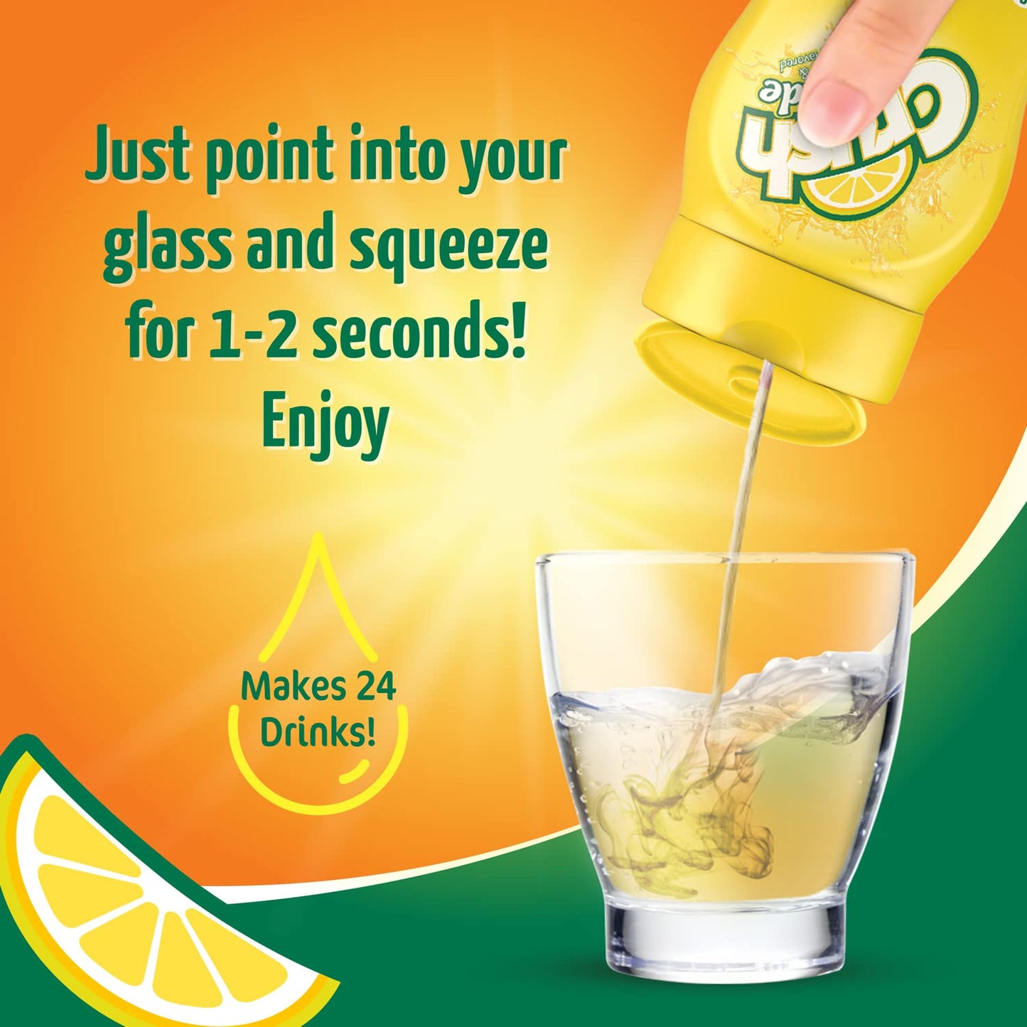 CRUSH Crush, Lemonade, Liquid Water Enhancer – New, Better Taste (4 Bottles, Makes 96 Flavored Water Drinks) 1.62 Fl Oz (Pack of 1)