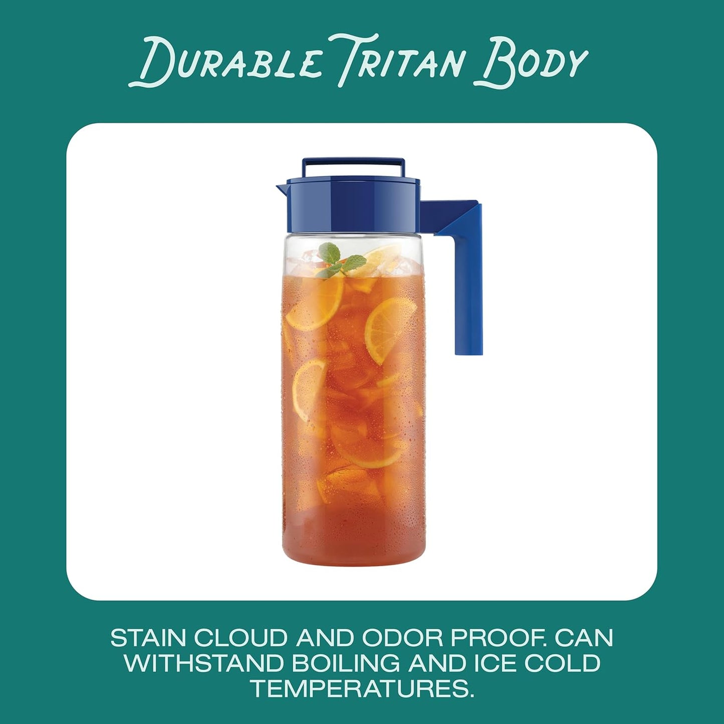 Takeya Patented and Airtight Pitcher Made in the USA, BPA Free, 2 qt, Black