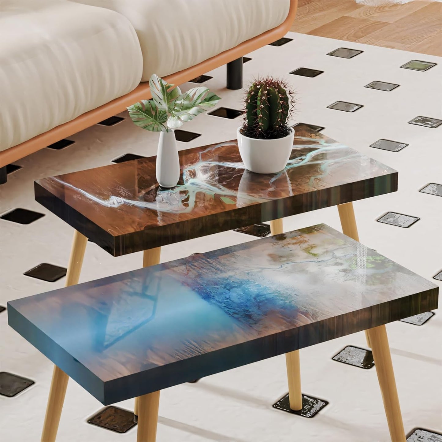 Extra Large Epoxy Resin Mold 22.63x11.81x1.38in, Reusable Resin Molds for River Table, Coffee Table, Trays, Cutting Boards, DIY Resin Art