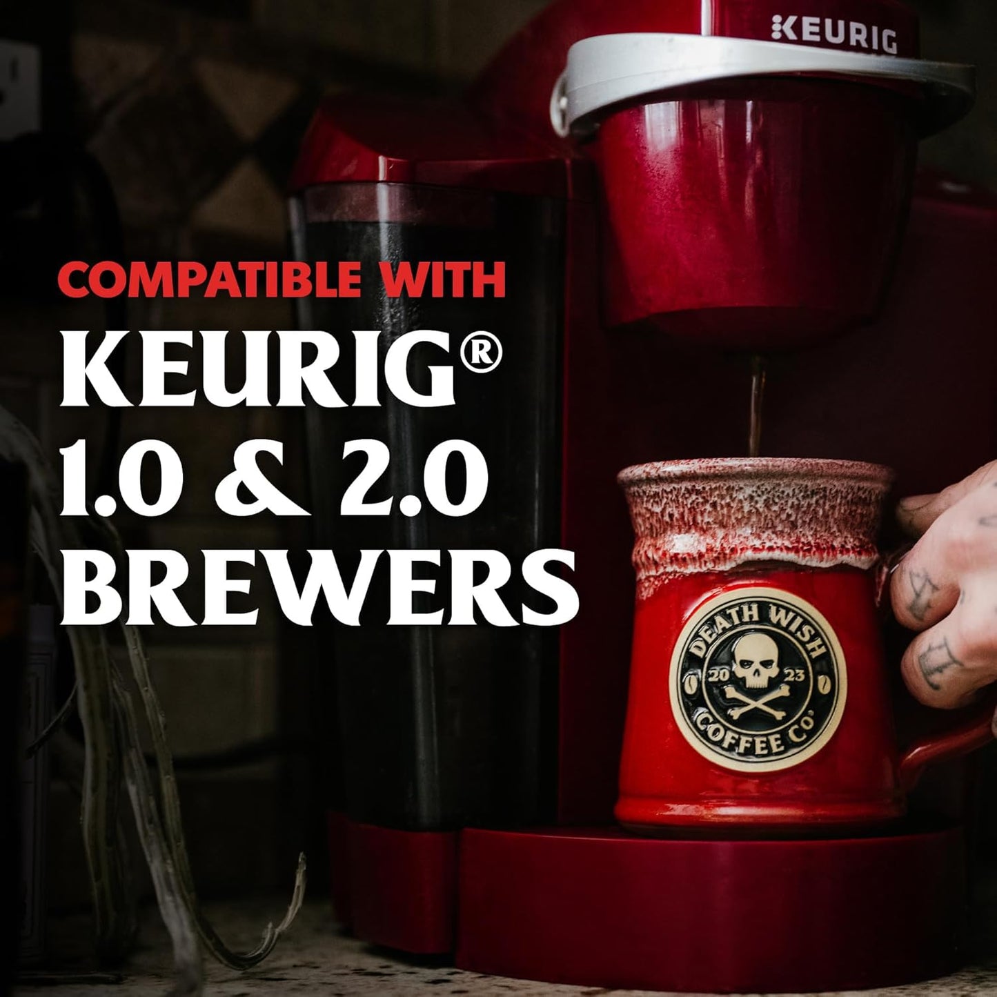 Death Wish Coffee - Dark Roast Single Serve Pods - (50 Count)