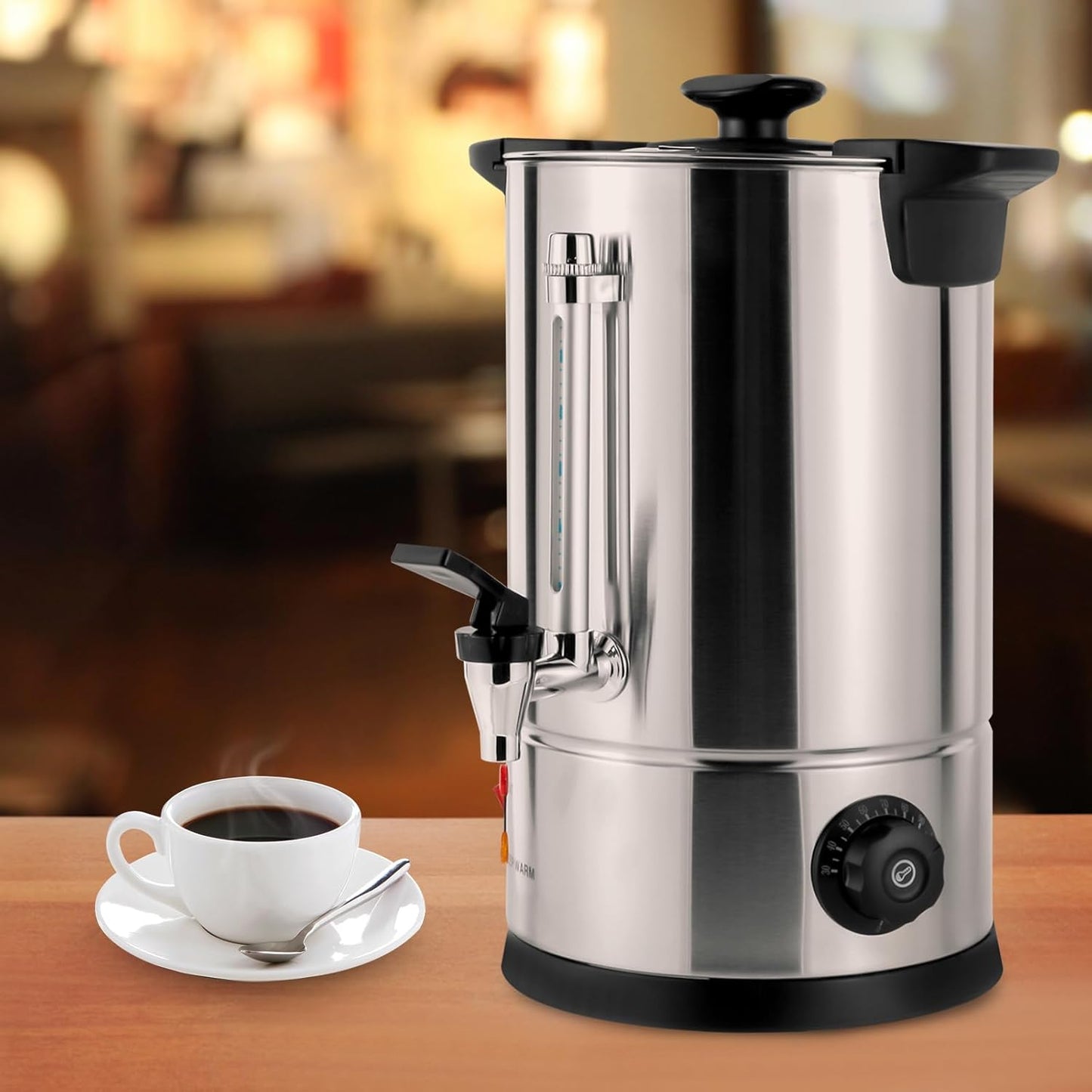 8L/2.11gal Commercial Coffee Urn, Gallon Double Wall Commerical Coffee Maker, 50 Cup Commercial Grade Stainless Steel Percolate Coffee Maker for Events, Offices and Catering