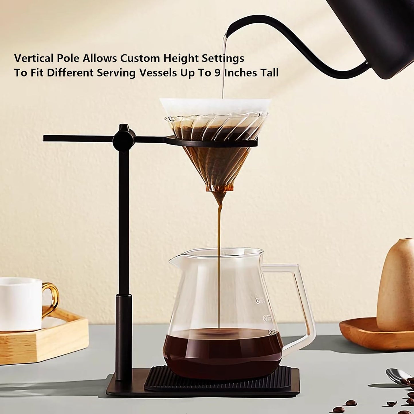 Pour Over Coffee Station Coffee Dripper Stand Adjustable Coffee Filter Holder