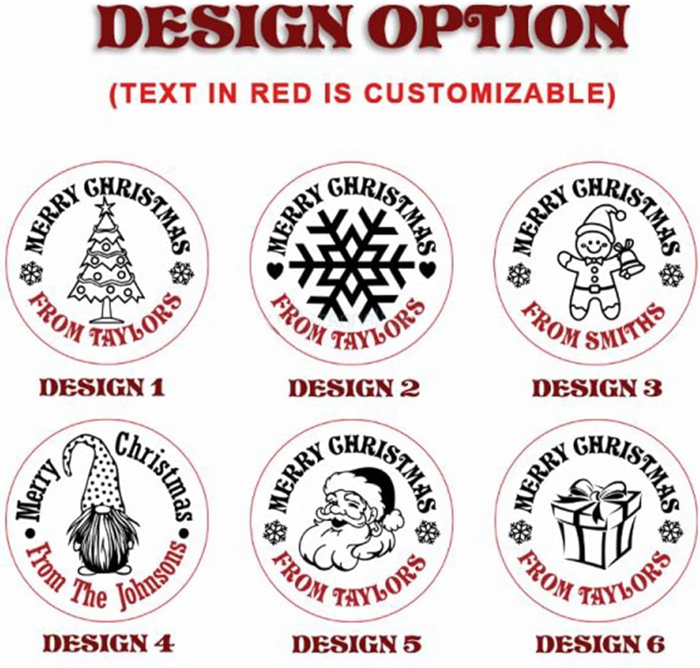 2025 Personalized Christmas Cookie Stamp Unique 3D Embossed Design Fun Tool for Baking Art (D)