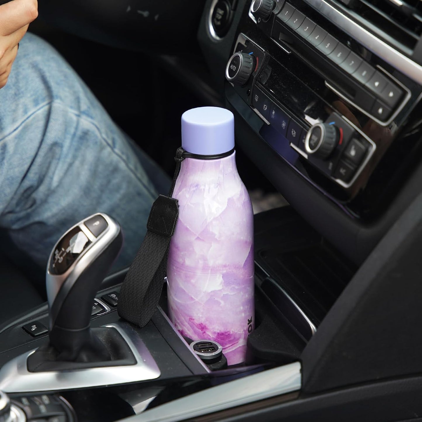 BJPKPK Insulated Water Bottles, 18 oz Stainless Steel Metal Water Bottle with Strap, BPA Free Leak Proof Thermos, Mugs, Flasks, Reusable Water Bottle for Sports & Travel, Dawn