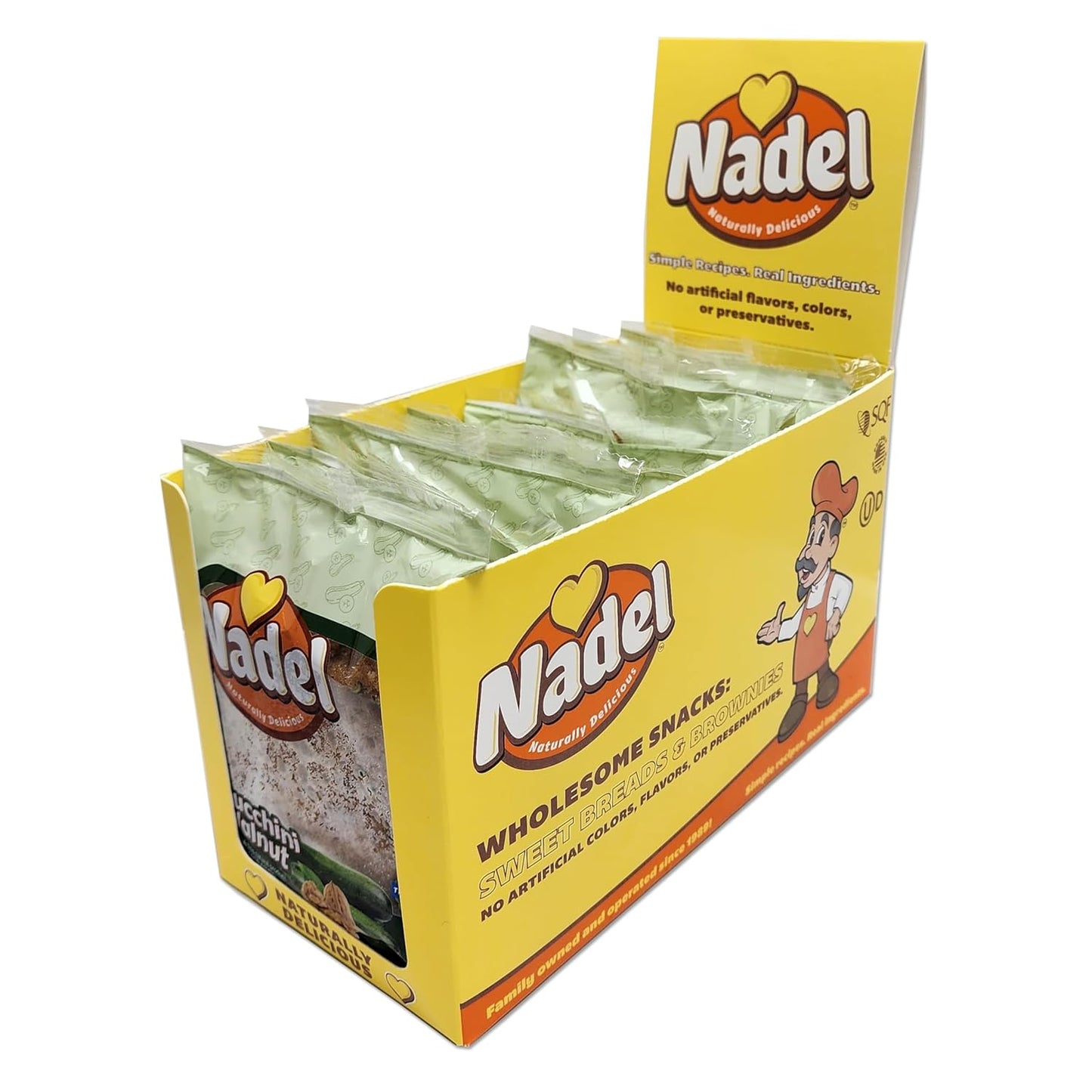 Nadel - NATURALLY DELICIOUS ZUCCHINI CAKE Slices, 8 Pack, Sweet Breads & Cakes Slices Back to School lunch snack, breakfast bar