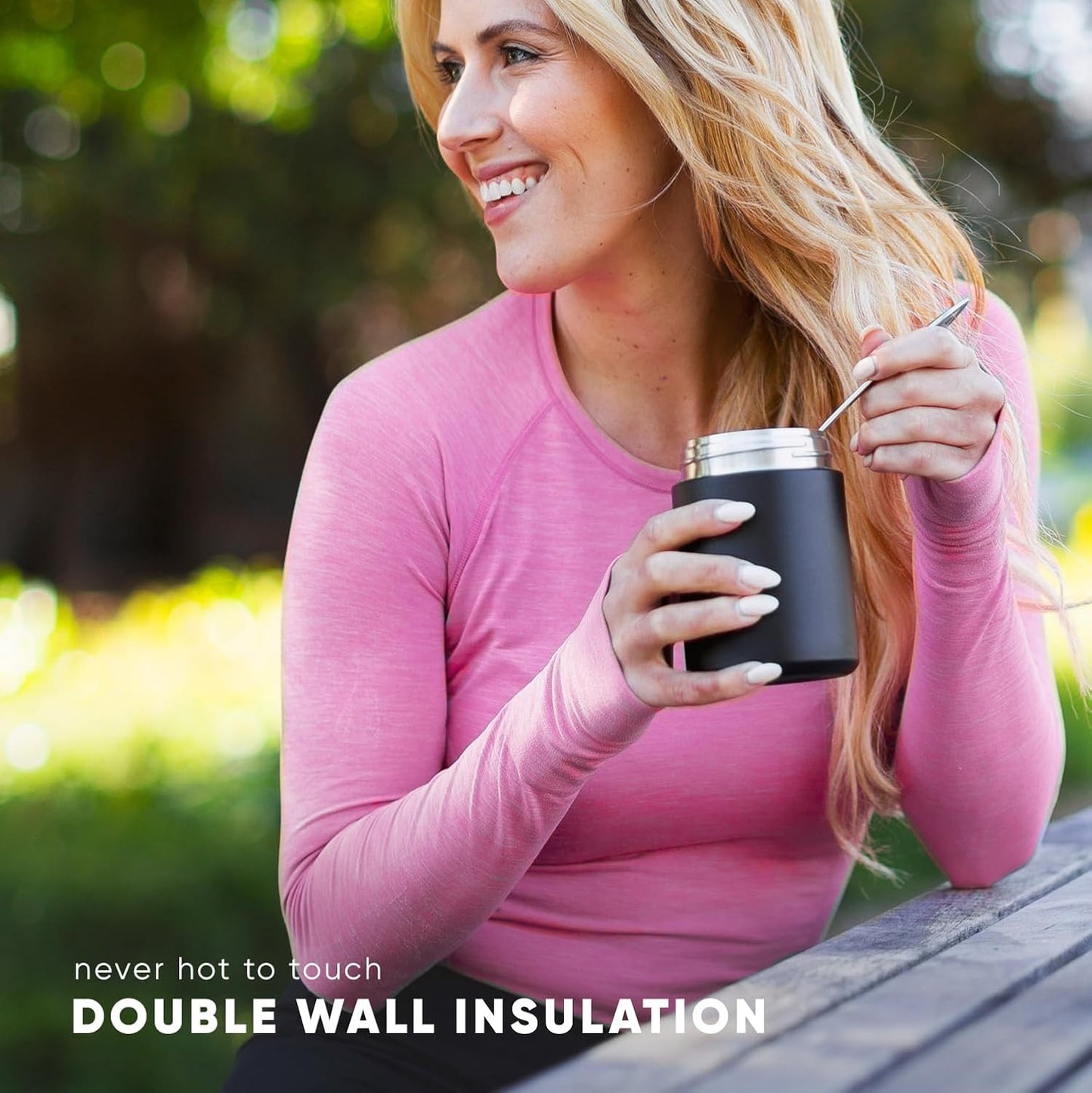 Simple Modern Food Jar for Hot Food | Reusable Stainless Steel Vacuum Insulated Leak Proof Lunch Storage for Smoothie Bowl, Soup, Oatmeal | Provision Collection | 12oz | Ice Gray