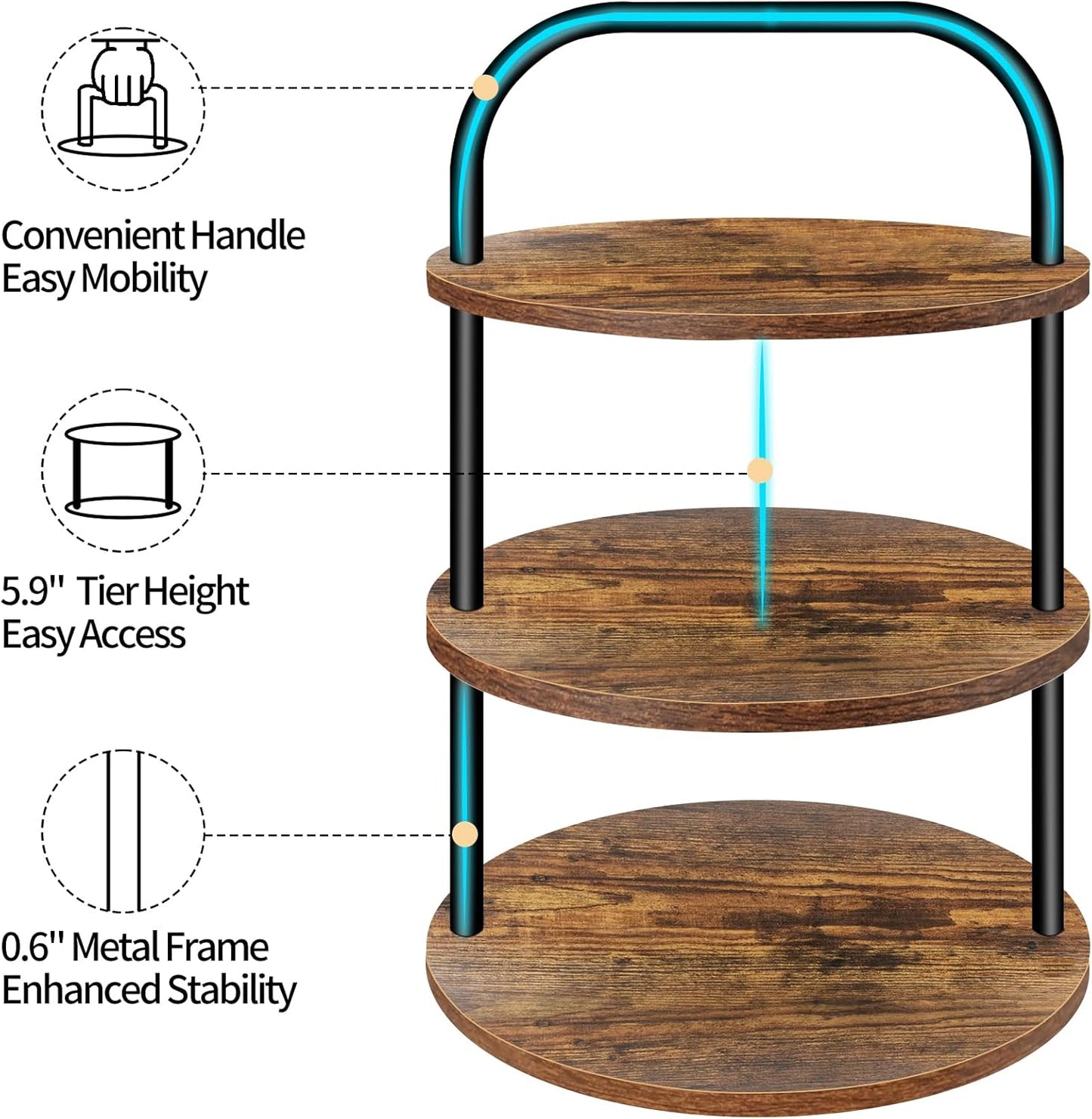 Cupcake Stand, Wooden Cupcake Stand for 100 Cupcakes 3 Tier Large Dessert Table Display Set Cupcake Tower Tiered Tray Stand Serving Tray for Party Supplies Vendor Display Farmhouse Decor