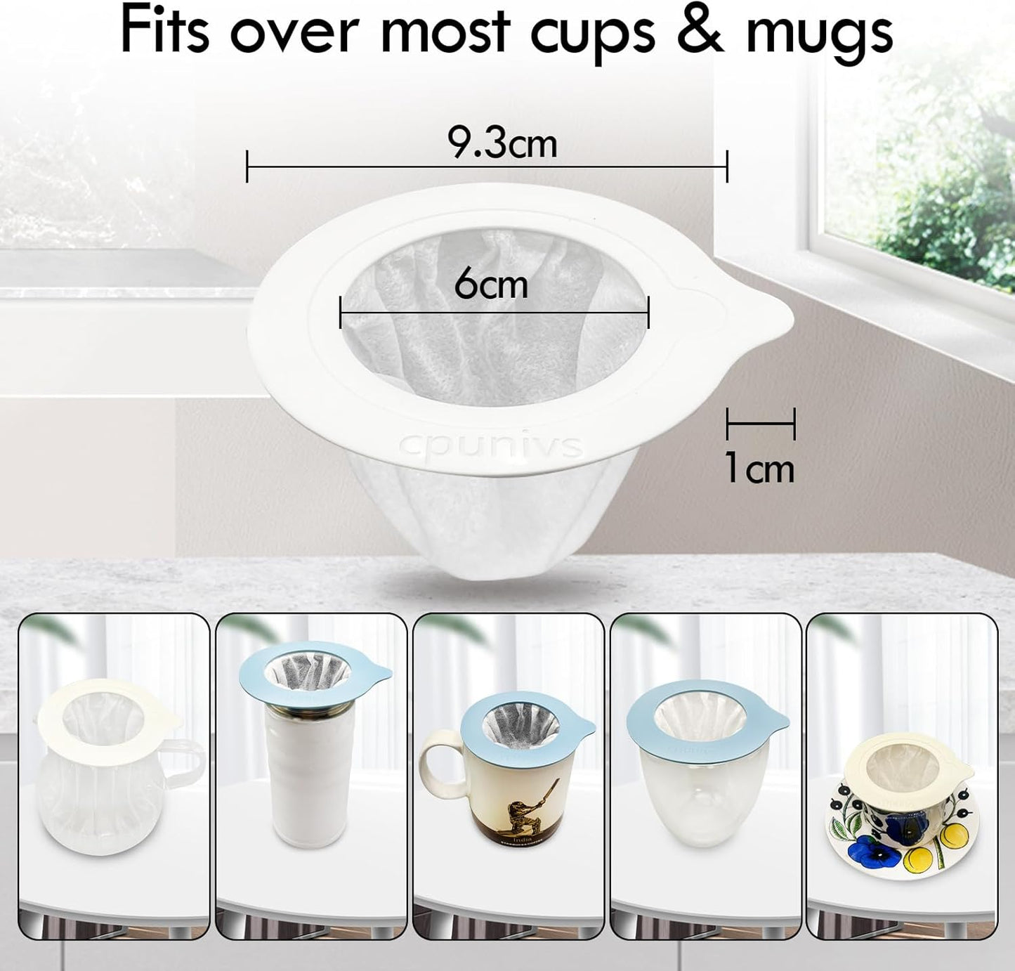 Portable Pour Over Coffee Dripper Reusable Coffee Filter Pour Over Coffee Maker for Camping Coffee, Travel Coffee Maker (50, blue)