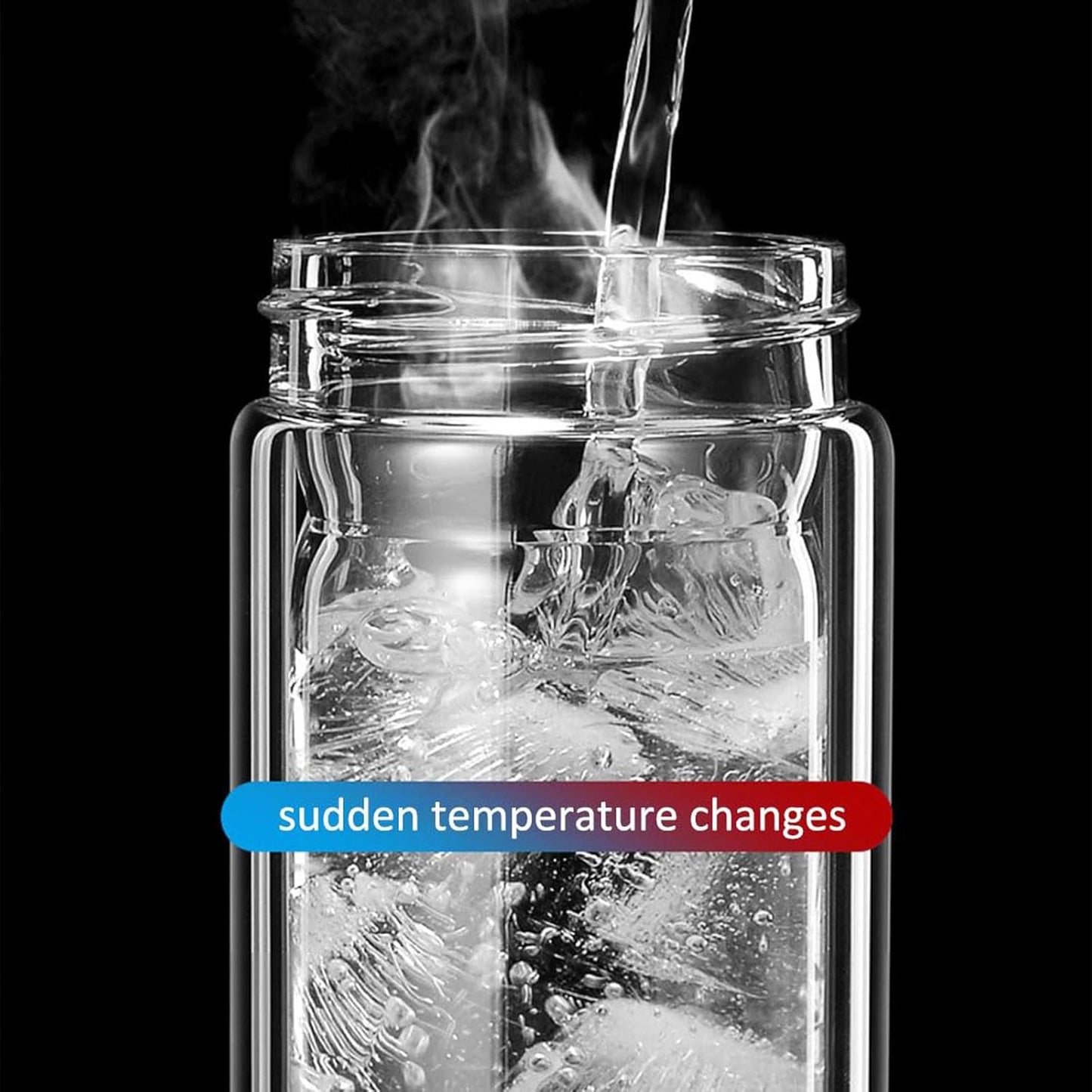 QUROXO 2025 New Tryteava Glass Infuser, Teava 3-In-1 Smart Tea Infuser with Cup Brush, Double-Layer Borosilicate Glass Tryteava Tea infusers Separation Cup (Silver, 350ml (12oz))