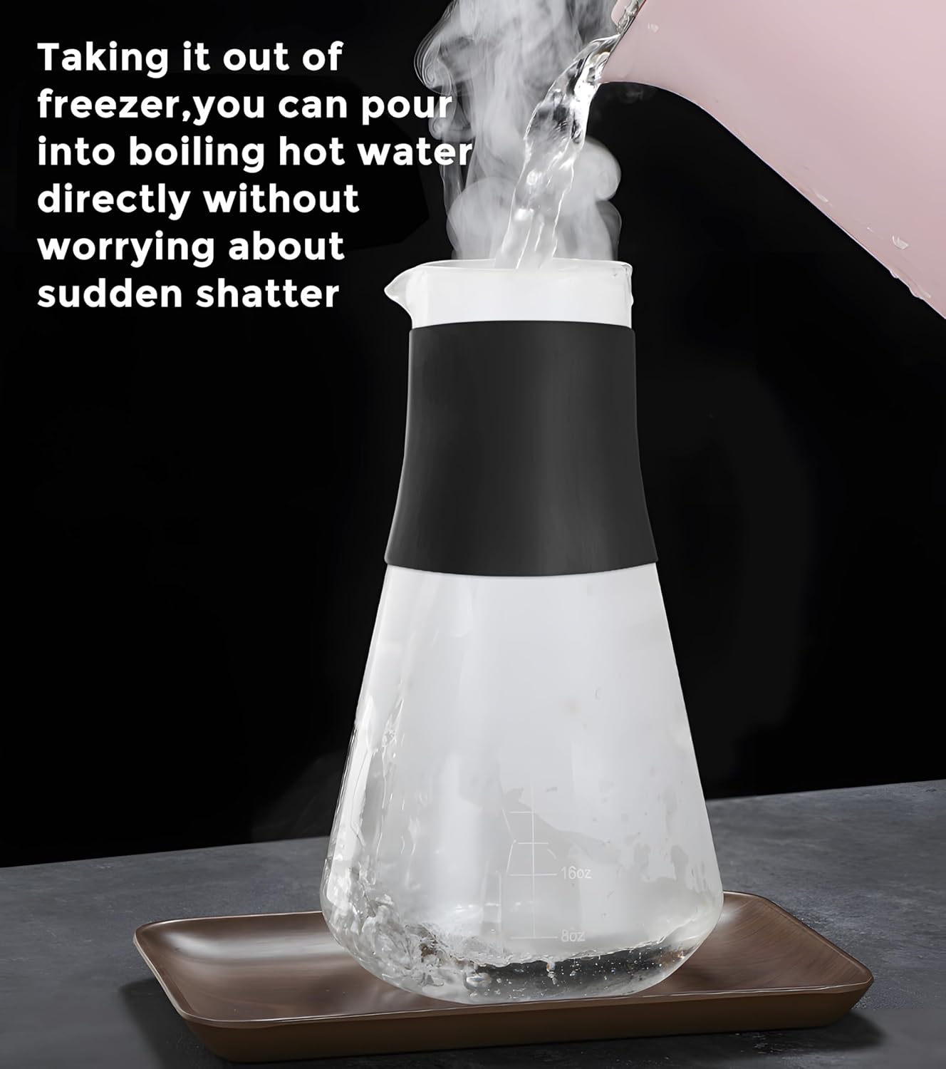 AGOGO Cold Brew Iced Coffee Makers with Metal Filters Silicone Non-slip Grip Carafe 1600ml