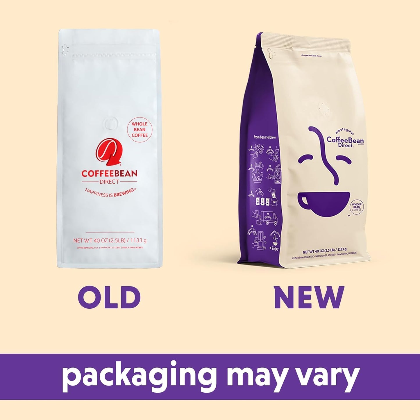 Coffee Bean Direct Decaf Hazelnut Flavored, Whole Bean Coffee, 2.5 Pound Bag (Pack of 1)