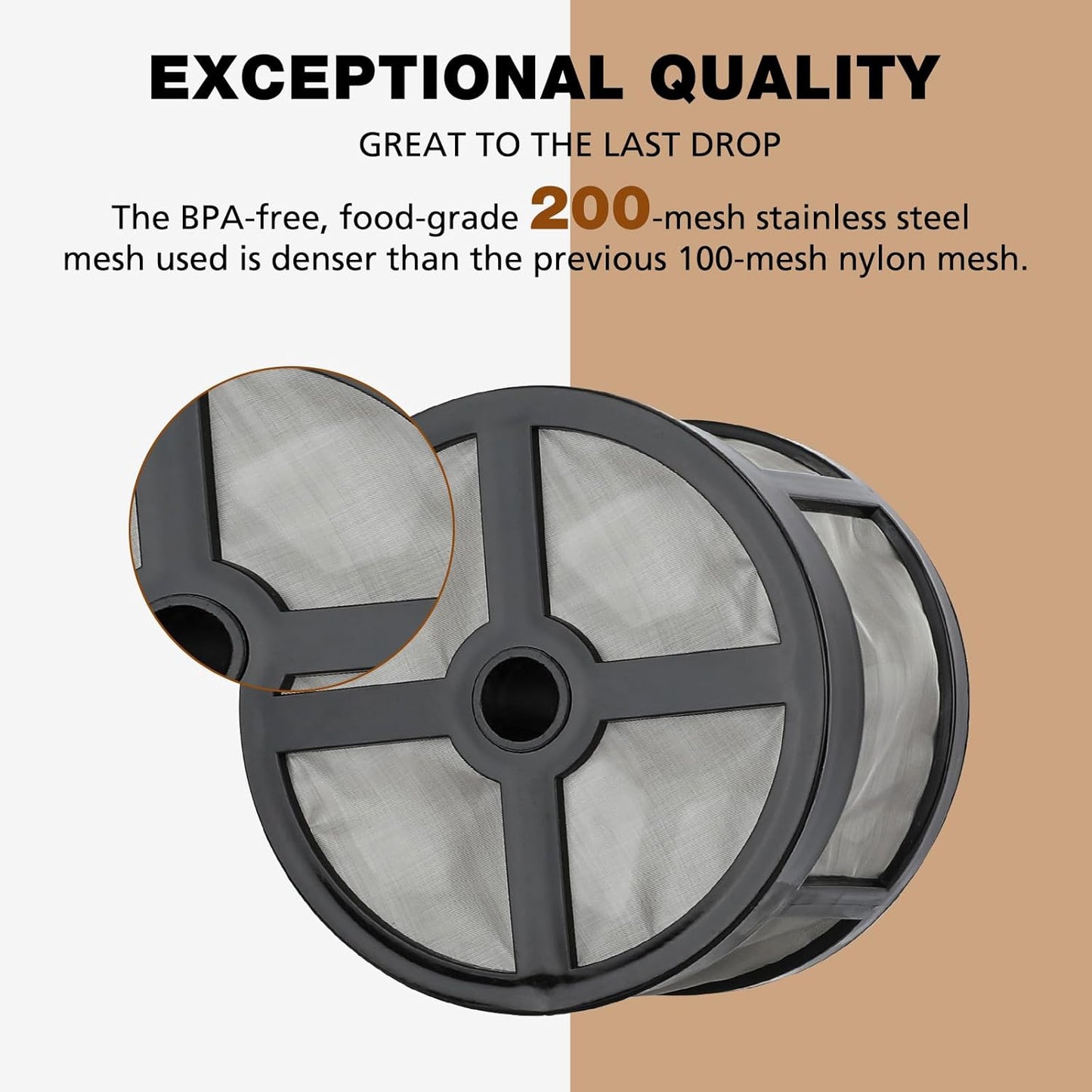 Reusable Coffee Filters 7-8 Cup for Percolator Coffee Pot Electric, Replaces Paper Coffee Filters, BPA Free - Disk/Wraparound Percolator Coffee Filters