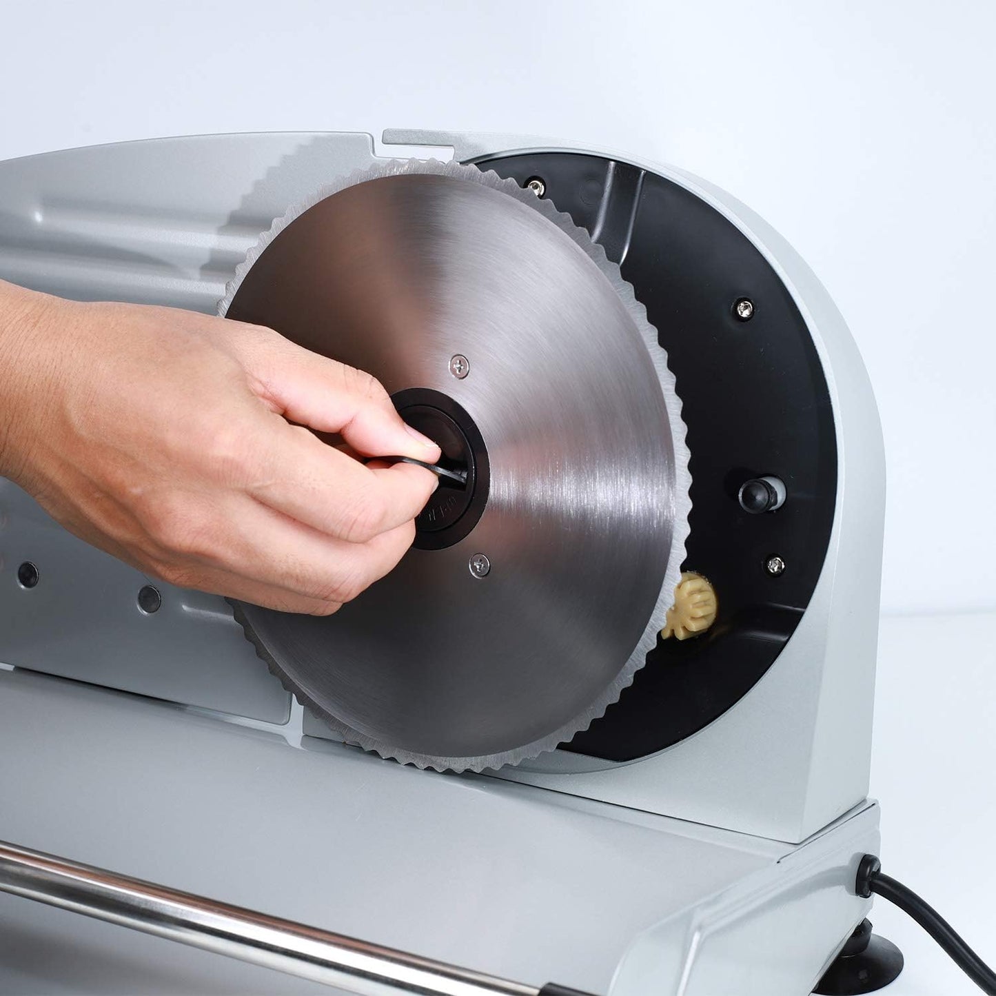 Meat Slicer Blade TOKASS 7.5'' Stainless Steel,Food Slicer Round Blade only for TOKASS Meat Slicer(Non-serrated blade)