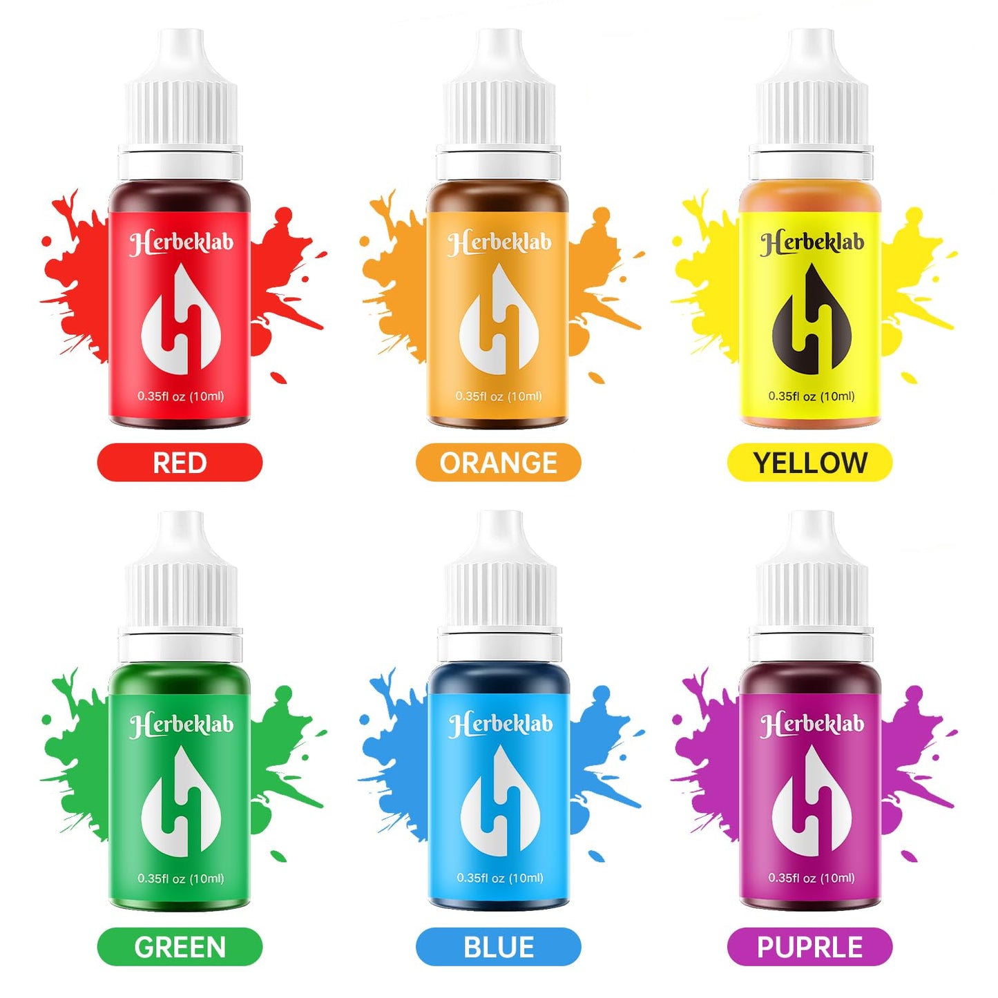 Food Coloring Liquid Food Dye Water Based Food Color 6 Colors x 10 ml Liquid Food Coloring Set for Baking Icing Cake Decorating Easter Egg - 2.1 Fl Oz