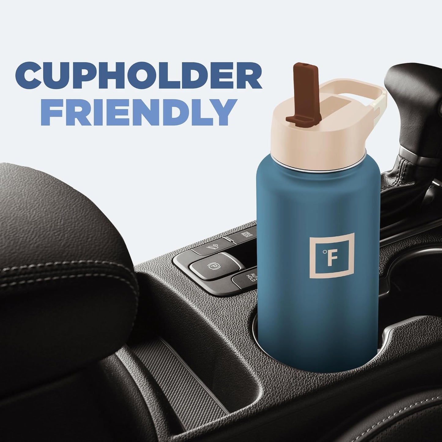 IRON °FLASK Camping & Hiking Hydration Flask with Straw Lid & Boot - Stainless Steel, Double Walled & Vacuum Insulated Water Bottle - Leak Proof & BPA Free (Dream Sunset, Straw - 22 oz)