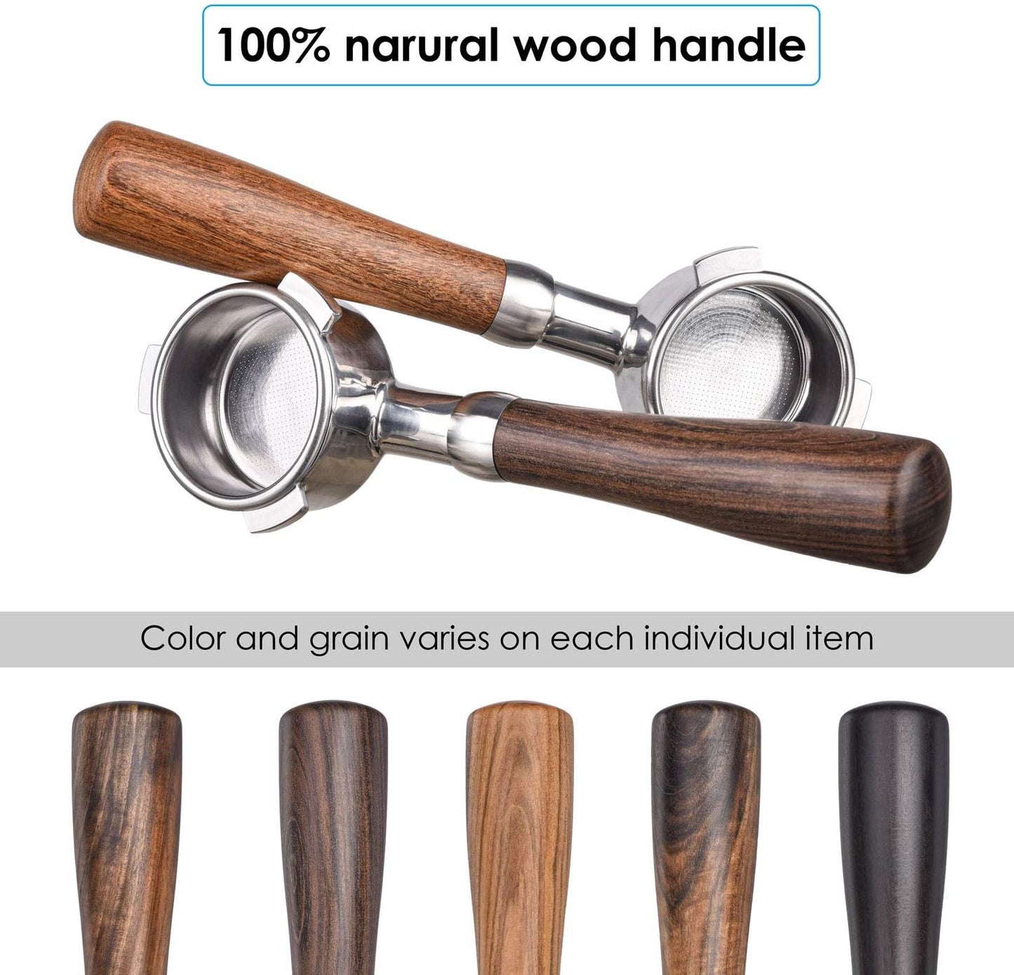 54mm Bottomless Portafilter Compatible with Breville Barista Series and Machines (Filter Basket Included)