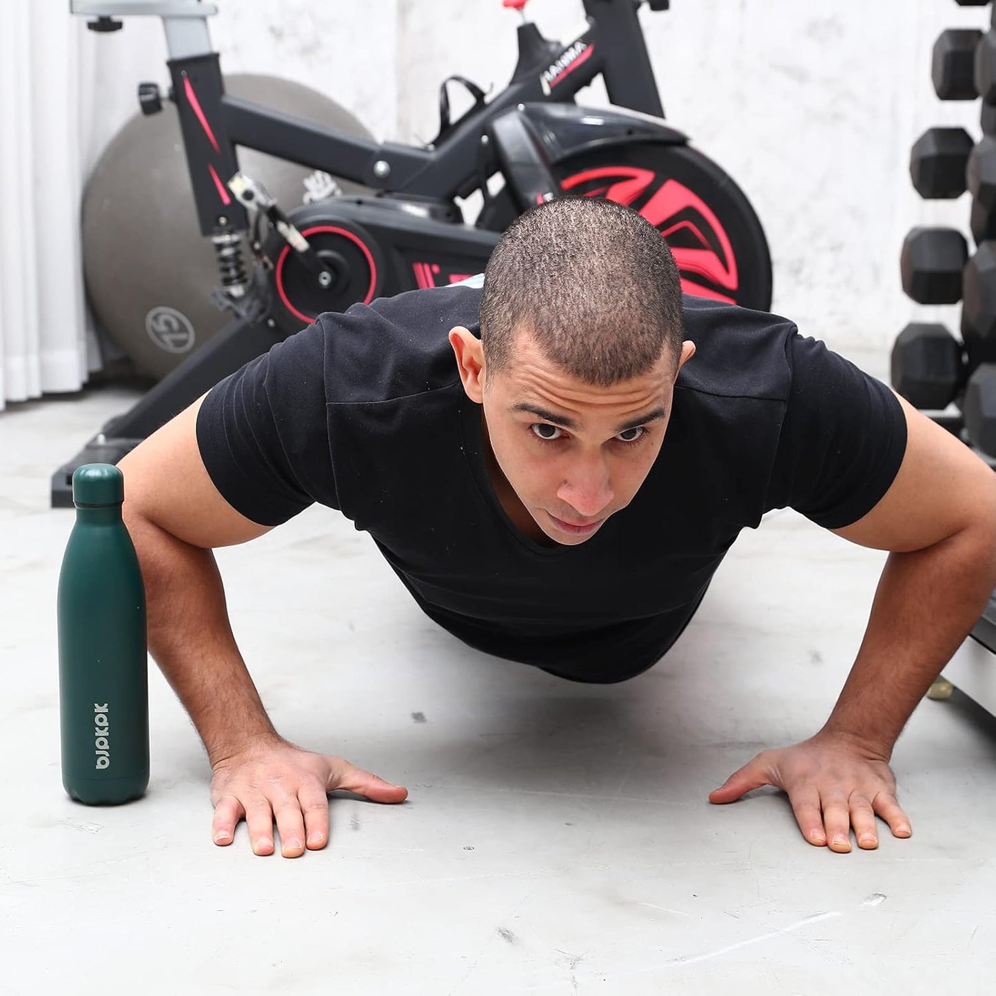 BJPKPK 25oz Insulated Stainless Steel Water Bottle for Travel Keep Cold and Hot, Light Pink