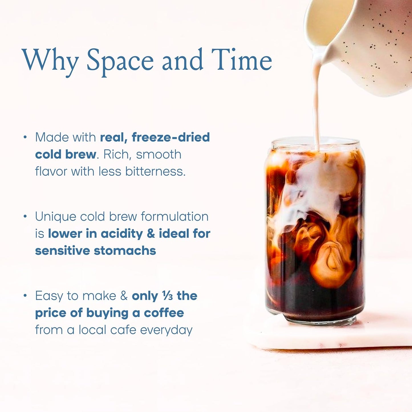 SPACE AND TIME Focus - Mushroom Coffee - 20 Cups of Focus, Productivity & Clean Energy - Instant Mushroom Coffee with Lions Mane, Cordyceps & L-Theanine