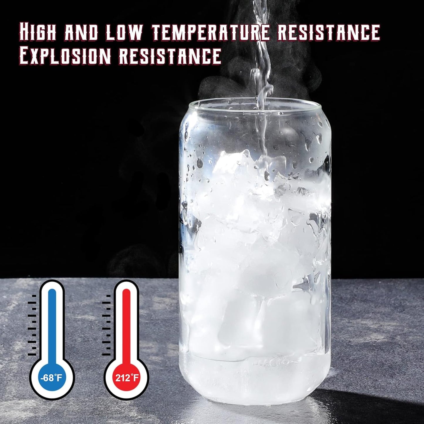 NETANY 20 Pack Glass Cups with Lids and Straws 16 oz, Personalized Customizable Glasses for Gift, Business, Drinking glasses set, Iced Coffee Cup, Cute Aesthetics Tumbler for Tea, Homemade Drinks