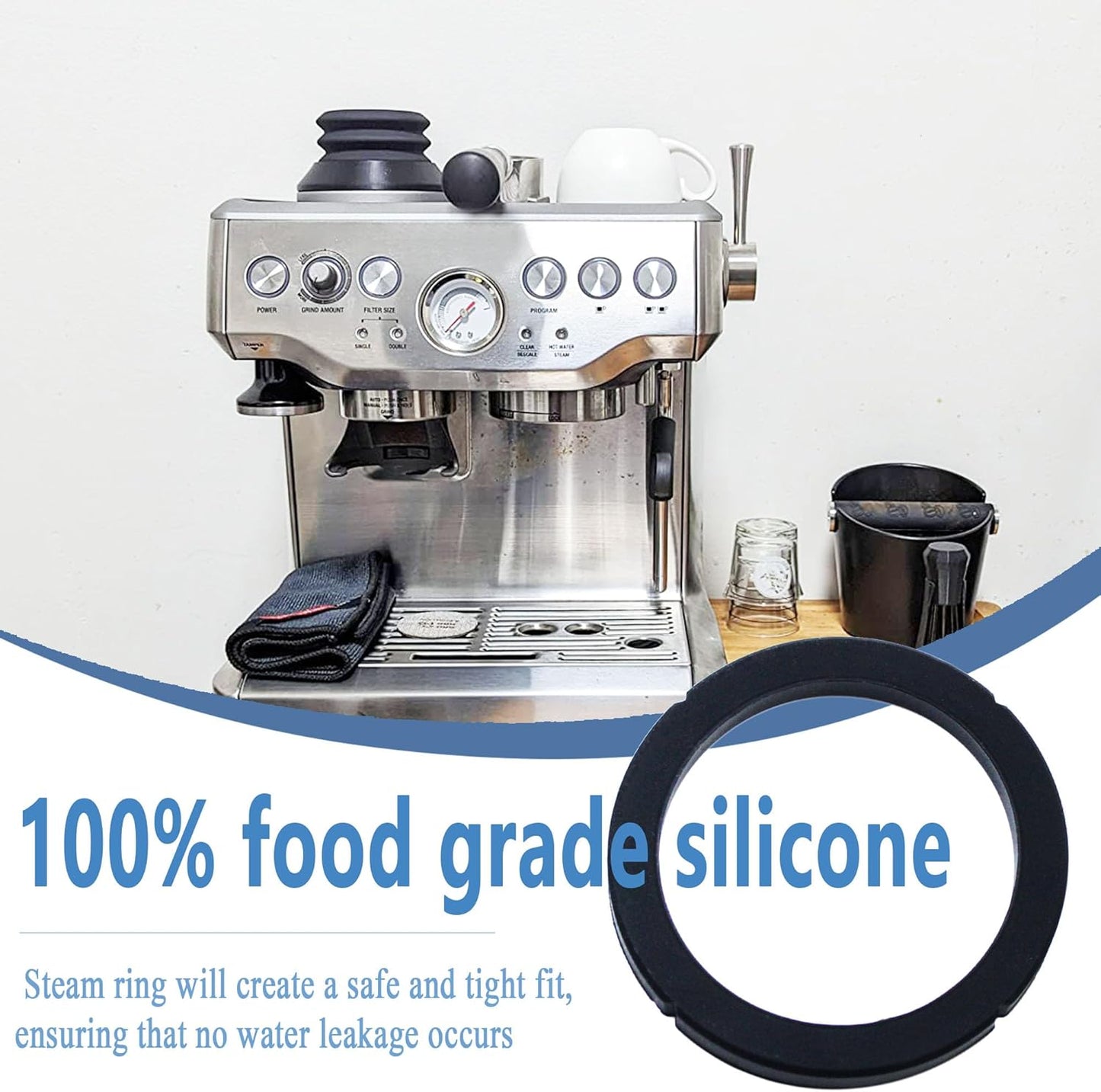 Espresso Machine group gasket Fits for Rancilio Silvia Group Head Gasket,Group Head Gasket for Espresso Machine Repair Kit Replacement(4 Pcs）