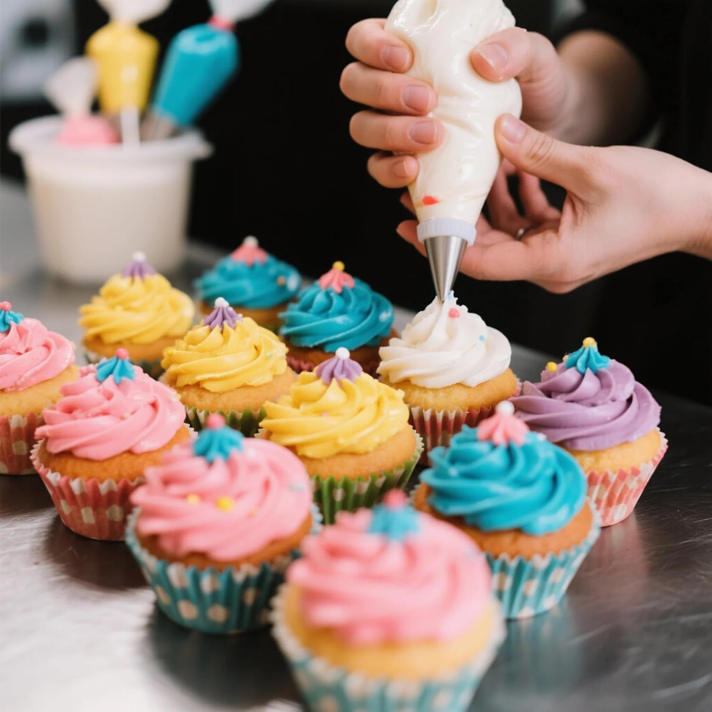 26 Inch XXL Extra Large Piping Bags - HOMIOVE 100pcs Disposable Piping Bags Thickened Pastry Bags Frosting Bags Anti Burst Cake Decorating Bags for Cake Decorating