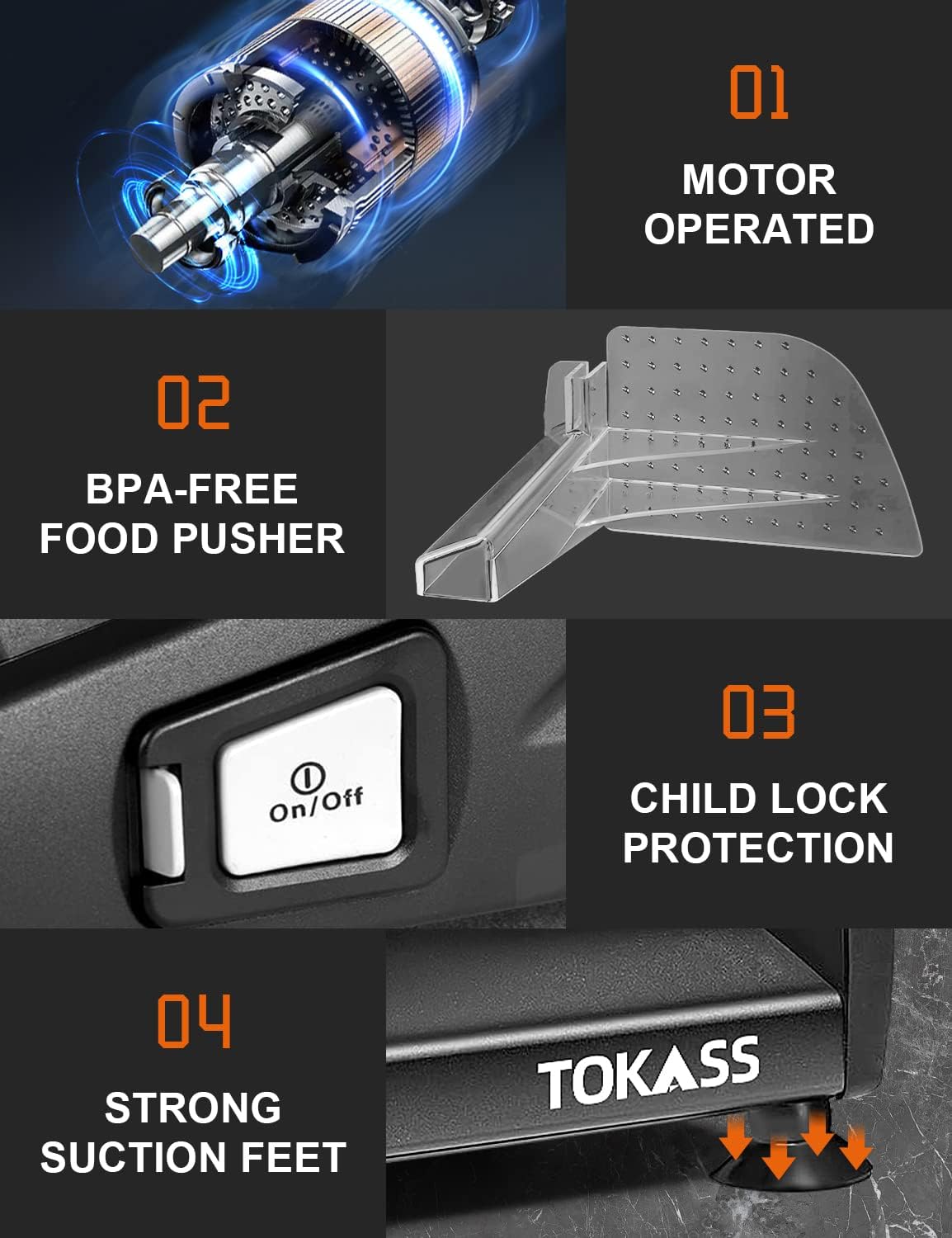 Meat Slicer, 200W Electric Food Slicer with 2 Removable 7.5" Stainless Steel Blades and Stainless Steel Tray, Child Lock Protection, Adjustable Thickness, Food Slicer Machine for Meat Cheese Bread