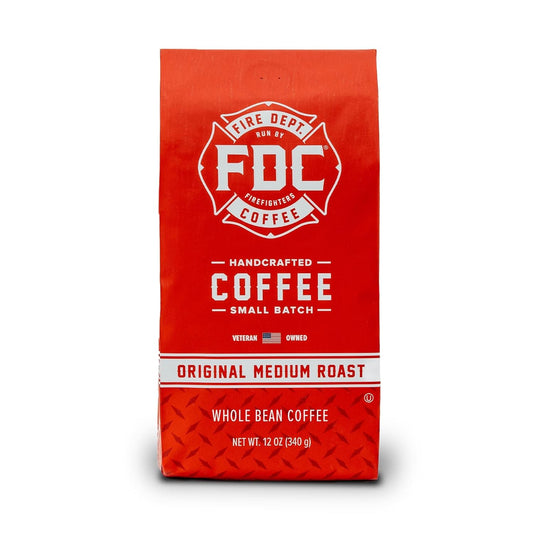 Fire Department Coffee - Gives Back to Firefighters - Balanced & Smooth Original Medium Roast Coffee Beans - Roasted in the USA - Veteran Owned -12 oz