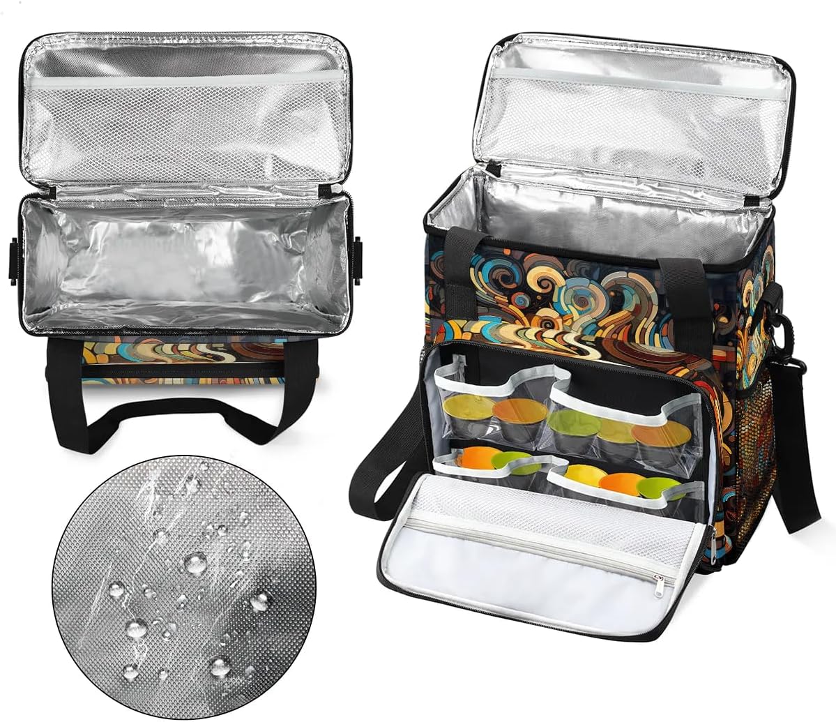 coffee beans cup cartoon Coffee Maker Carring Bag Travel Carrying Storage Tote Bag Compatible with Keurig K-Mini or K-Mini Plus Portable Single Serve Coffee Brewer Case with Pockets for K-cup Pods