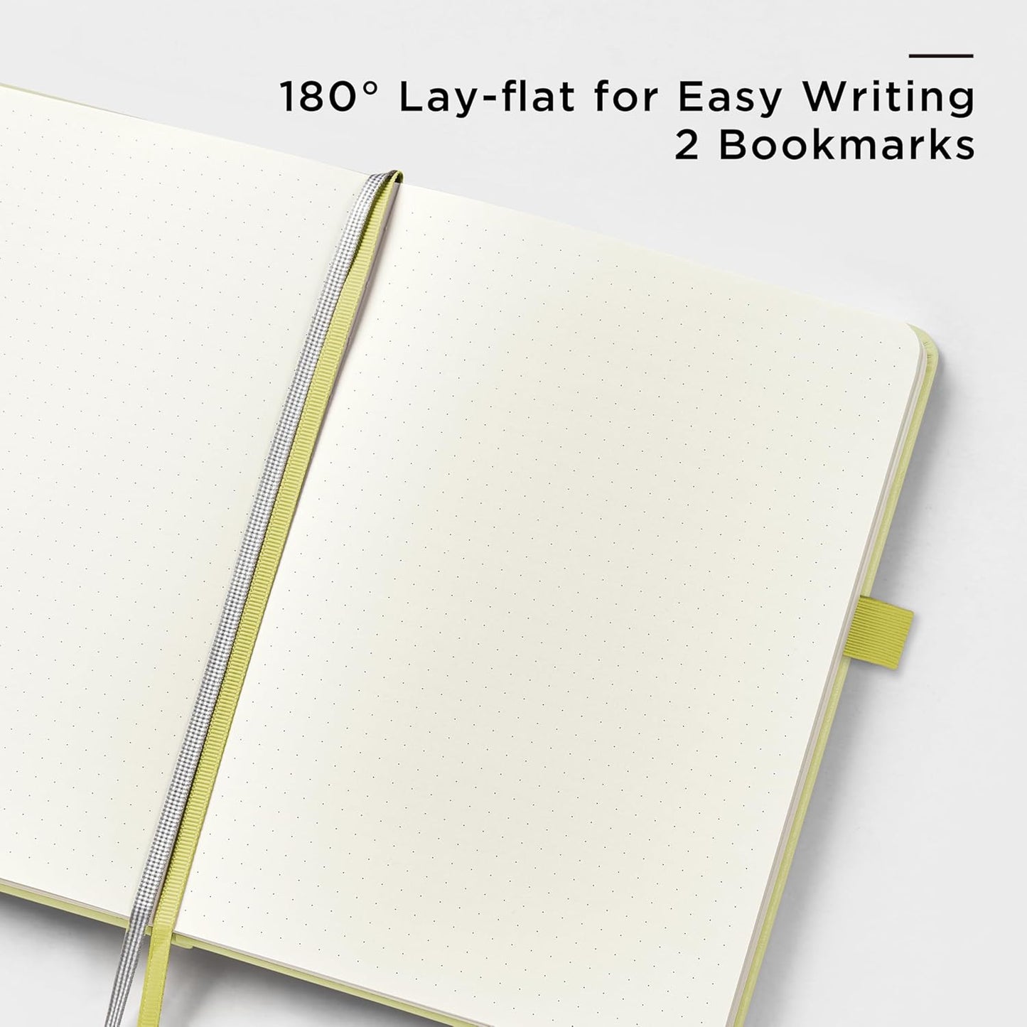 &And Per Se Dotted Journal Notebook, A5 Hardcover Bullet Dotted Journal, 160 Pages 100 gsm Thick Dotted Paper, 3 Sheets of Stickers Included - 5.7'' x 8''（Emerald）