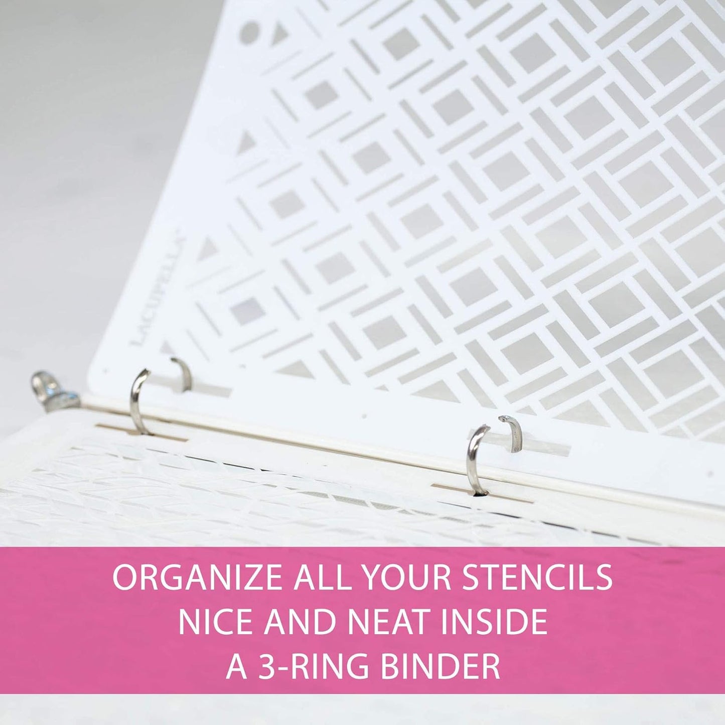 Cake Baking Stencil - Seamless Delicate Pattern for Decorating Tall Double Barrel Cake to Use with Buttercream, Royal Icing, Ganache, Paint, Airbrush (VORRA)