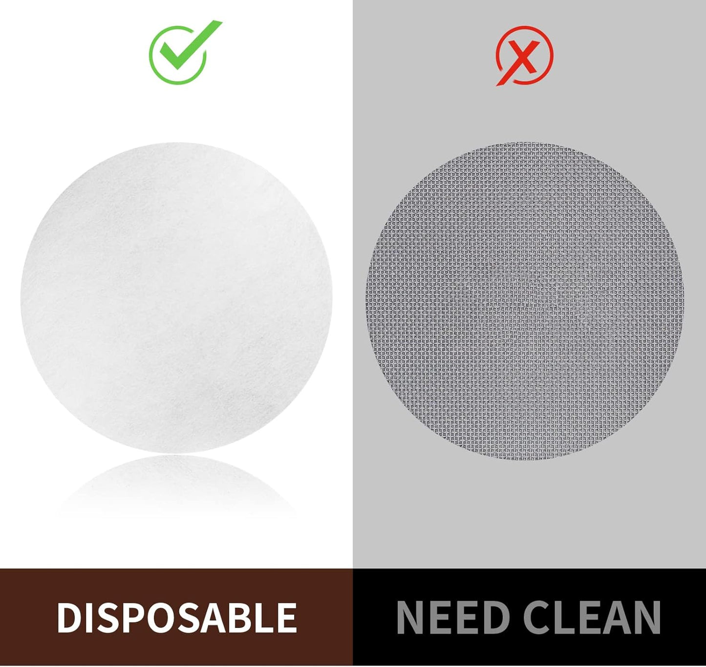 1000 Pcs Coffee Paper Filter for Espresso Coffee Maker, 53 mm Unbleached Espresso Filter Puck Screen Portafilter Paper Compatible with Breville Barista, Mr. Coffee and Other Espresso Machine