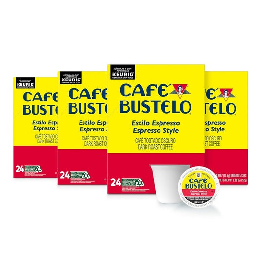 Café Bustelo Espresso Style Dark Roast Coffee, 96 Keurig K-Cup Pods