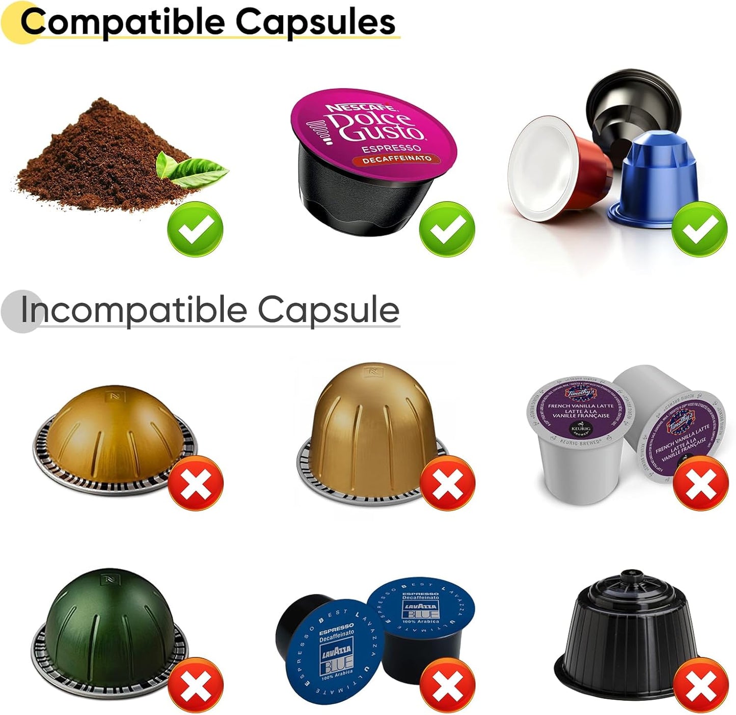 Portable Espresso Machine, Travel Coffee Machine for Camping, Car Self-Heating Coffee Maker with USB-C,Compatible With Ground Coffee & NS Capsules, Portable Espresso Maker for RV, Home, Hiking