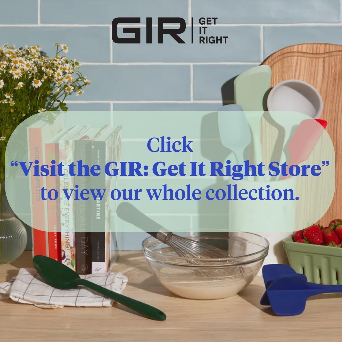 GIR: Get It Right 3 Piece Silicone Utensil Set - Spatula, Flip & Spoonula - Non-Stick, Heat Resistant & Dishwasher Safe - Silicone Kitchen Utensils - BPA & BPS Free - Slate Spatula Set