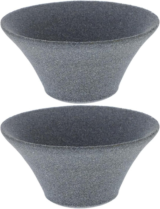 2Pcs Japanese Coffee Filters Ceramic Coffee Dripper Reusable Dripper Paperless Tea Strainer Light Grey, 4.52x4.52x2.36inch