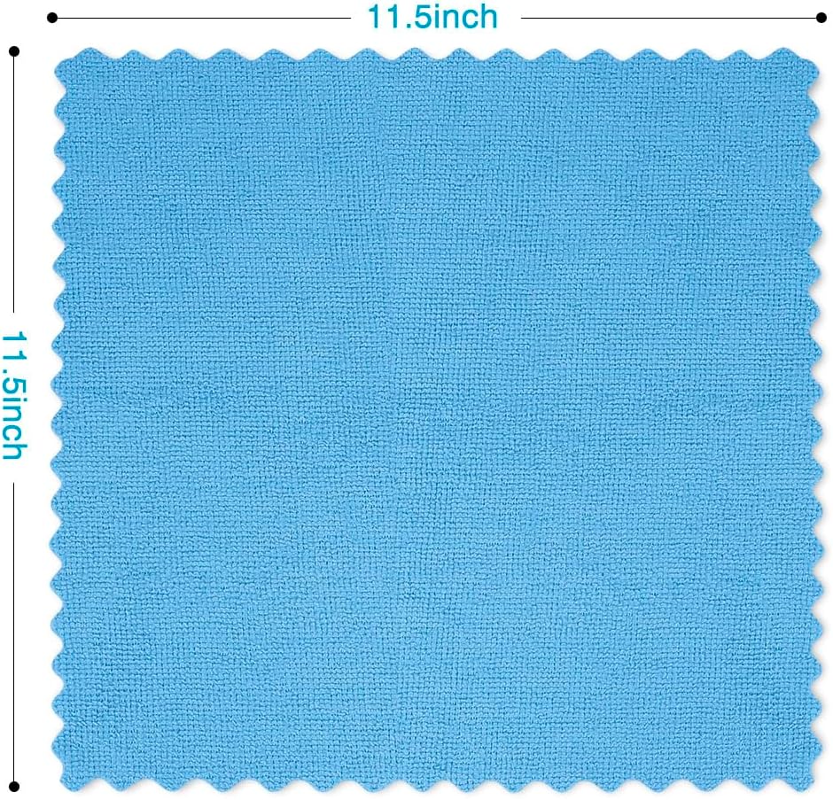 Orighty Cleaning Cloths Bulk, 200 Pack Shop Rags Reusable, Multi-Purpose Shop Towels for Cars, Microfiber Cleaning Rags for Automotive, Mechanic, Kitchen, Lint Free Towels 11.5’’ x 11.5’’, Blue