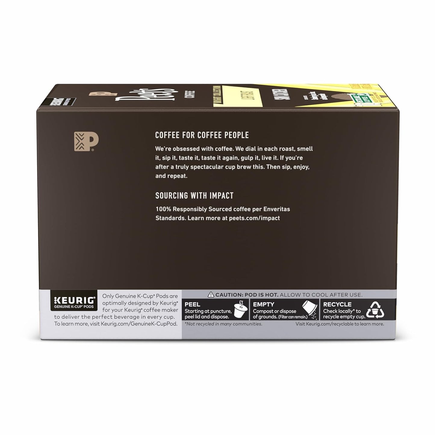 Peet's Coffee, Light Roast K-Cup Coffee Pods for Keurig Coffee Machines - Sun Catcher, 10 Count (1 Box of 10 K Cups)