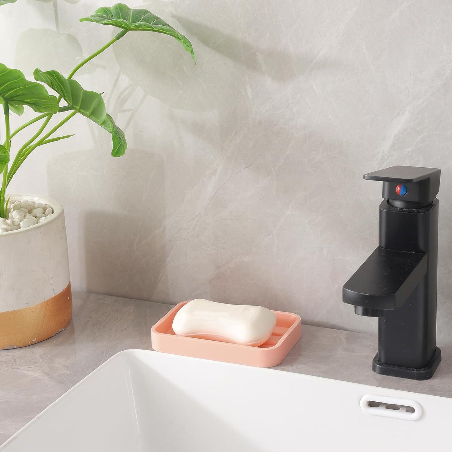 Silicone Kitchen Sink Organizer Tray for Multiple Usage,Easy Clean Sponges Holder for Kitchen Bathroom Counter or Sink,Dish Soap Dispenser,Scrubber,Bottle,Cup Pink 4.9”x 3.2”