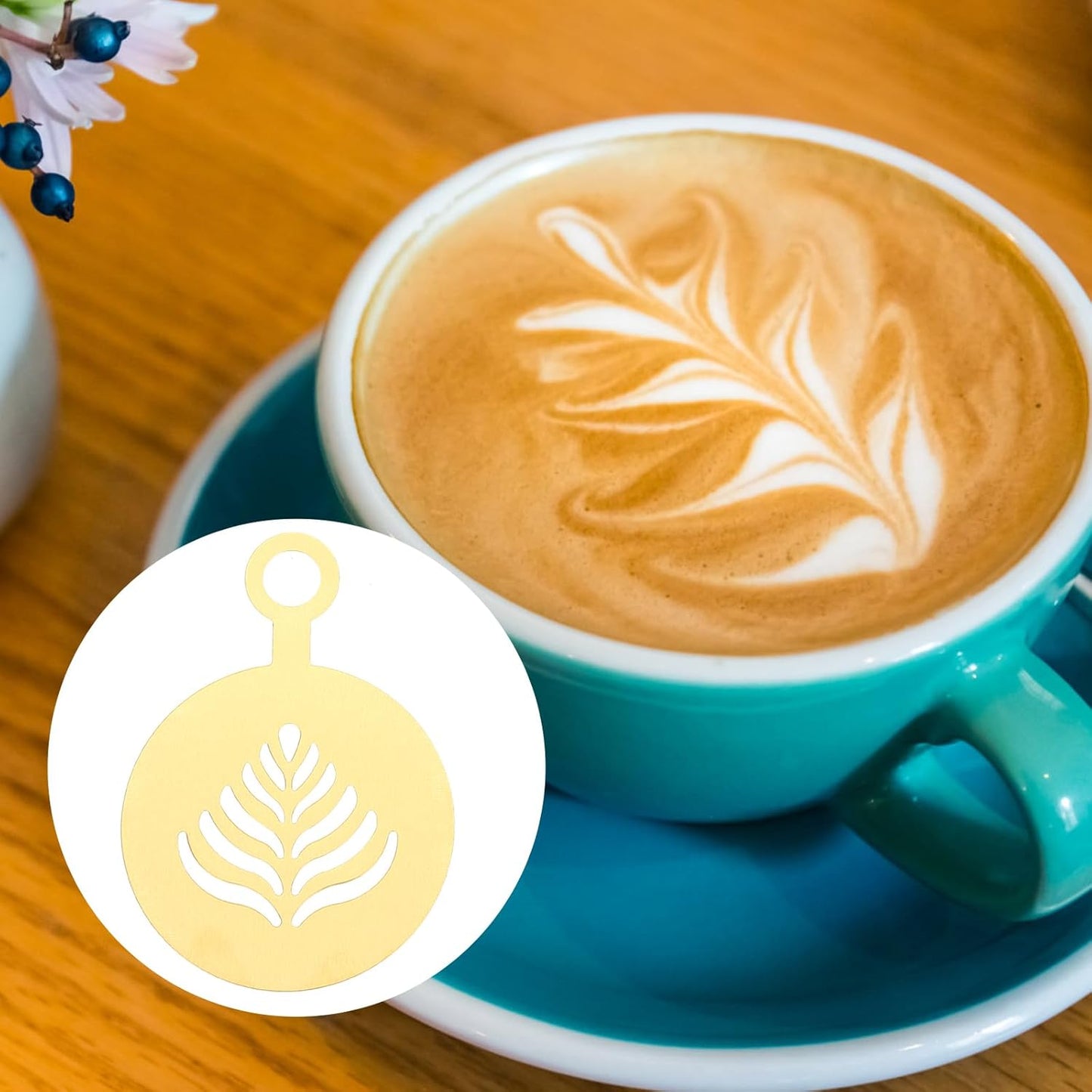 4pcs Coffee Decorating Stencils,Cake Stencil Templates Decoration Foam Templates for Coffee,Dessert,Cake, Chocolate in Wedding Party Dance Valentine's Day