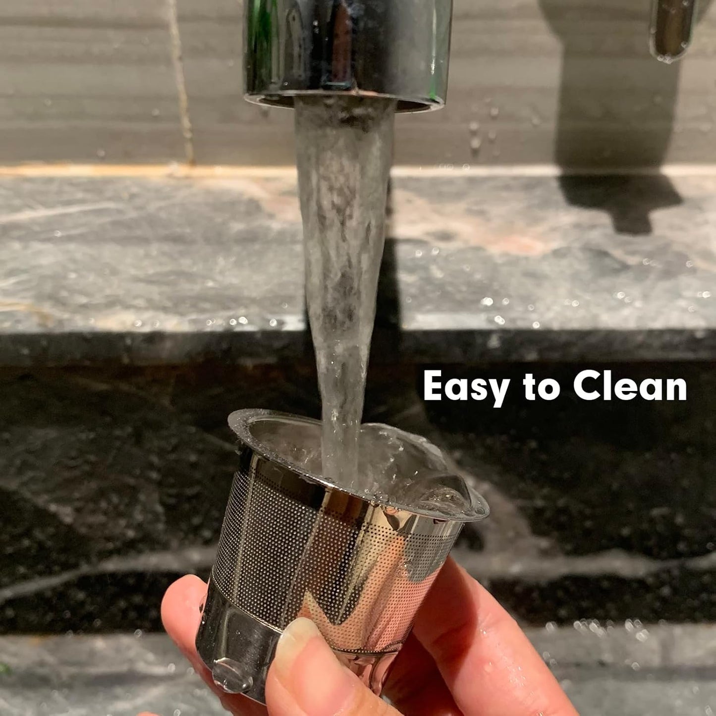 Stainless Steel Reusable Coffee Filter Compatible with Coffee Maker, Reusable Coffee Pods with 4 Cone Coffee Filters, Reusable Coffee Filters for Ninja CFP201 CFP300 CFP301 CFP307