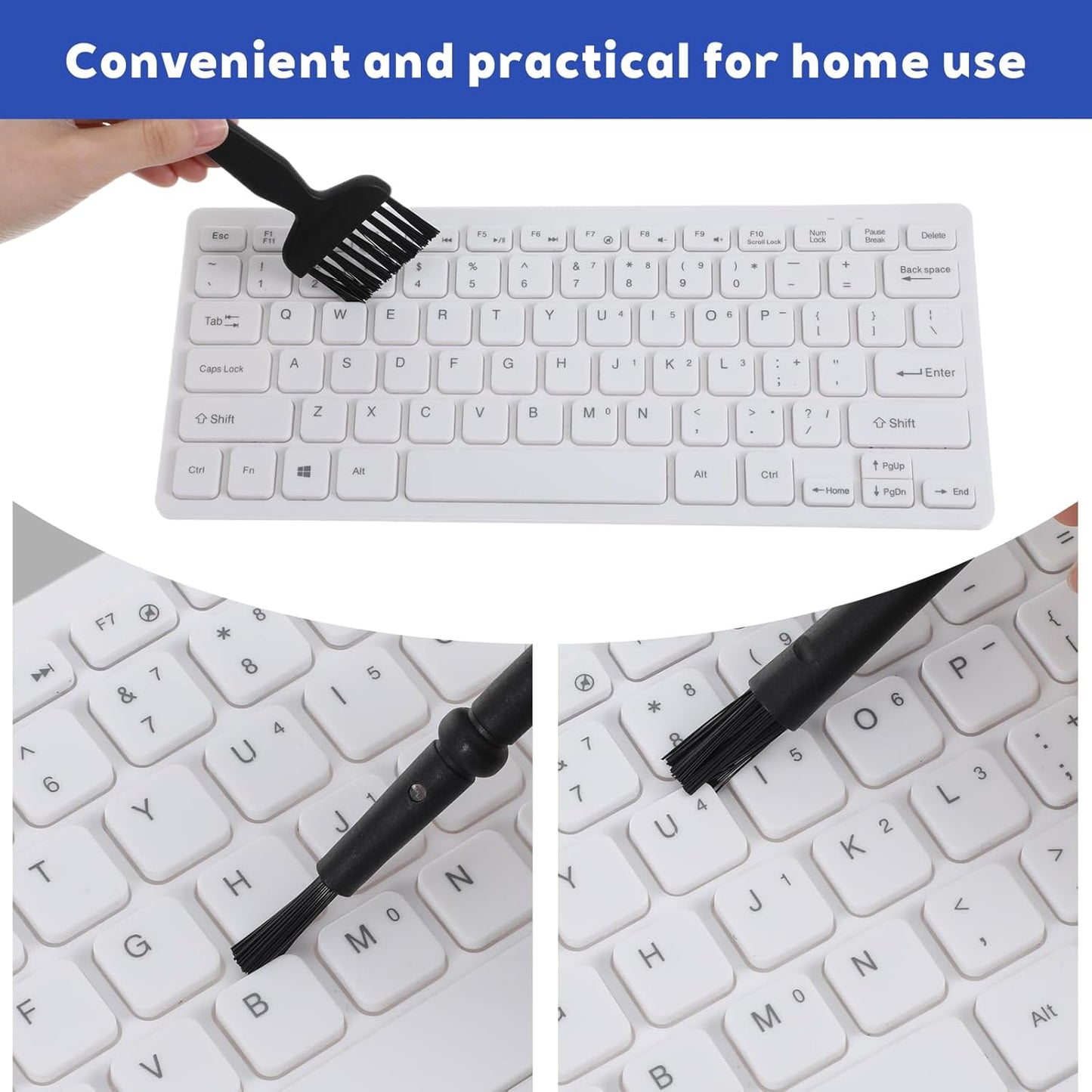 8 Pcs Keyboard Brush Keyboard Cleaning Kit Anti Static Brush Mini Pp Handle Nylon Anti Static Electronic Dust Electronic Dust Cleaning Brushes for Computer and Small Spaces