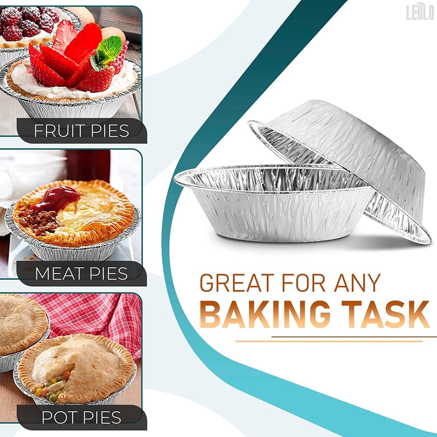 Mini Pie Tins 2.9 Inch - 200 Pack Disposable Aluminum Foil Pie Pans | Durable, Lightweight & Stackable for Oven & Freezer | Great for Tarts, Baking, Meal Prep, Catering, Takeout, Parties, and Desserts