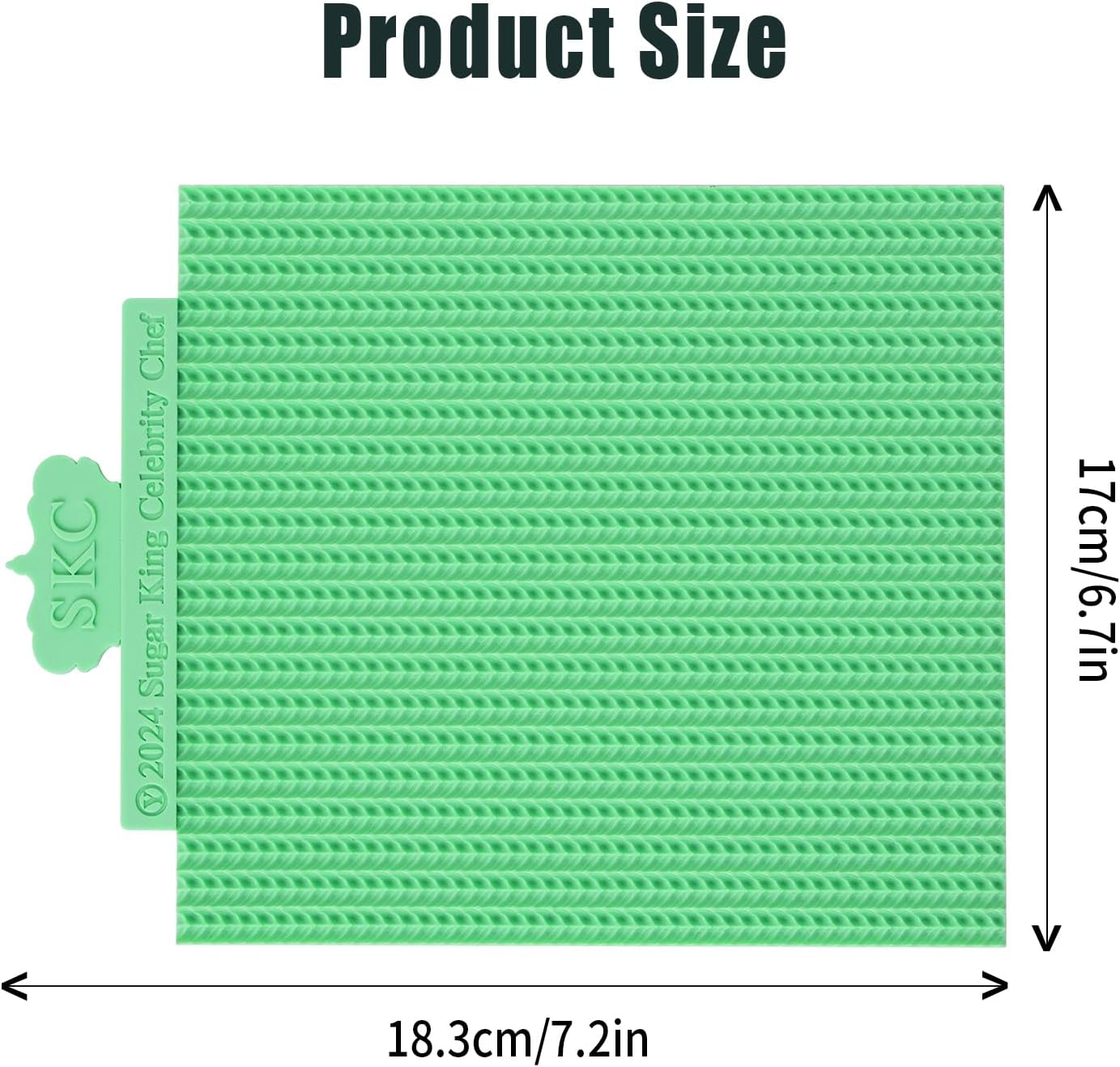 KALAIEN Sweater Texture Fondant Impression Mats Knit Fondant Embosser Texture Mats for Clay Cake Decorating Fondant Molds 1Pcs(Style 1)