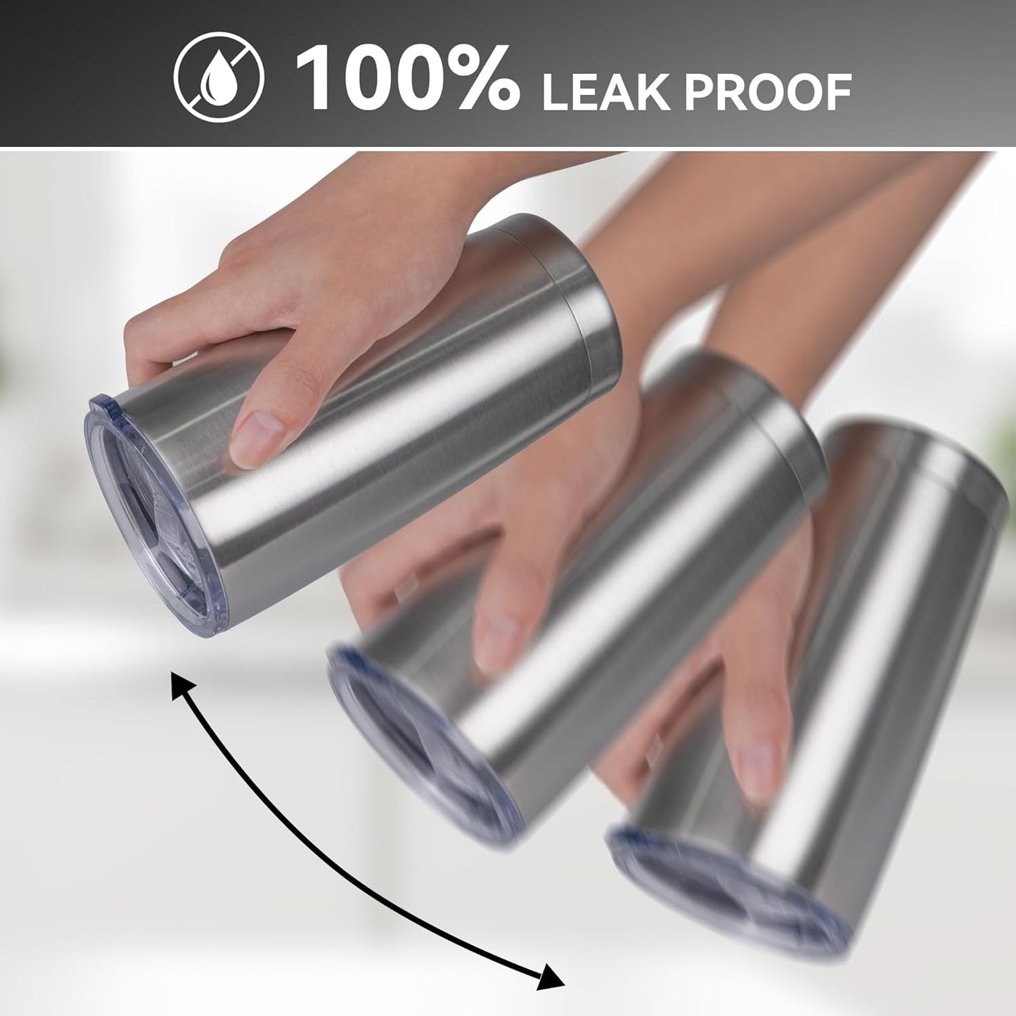 20 oz Tumbler Stainless Steel Tumblers Bulk with Lid Double Wall Insulated Coffee Tumbler Cups for Hot & Cold Drinks Powder Coated Travel Coffee Tumbler Mug Metal (Stainless Steel, 12 pack)