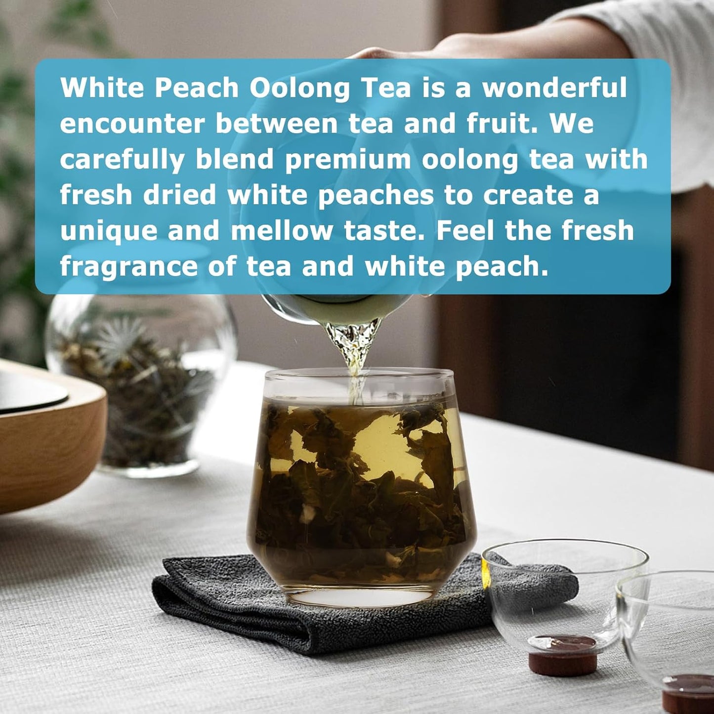 HANFANGLING White Peach Oolong Tea and Strawberry Black Tea, Natural Loose Leaf Tea,The Choice for Enjoying a Beautiful Life,Tea Lover's Gift (White Peach Oolong Tea + Strawberry Black Tea)