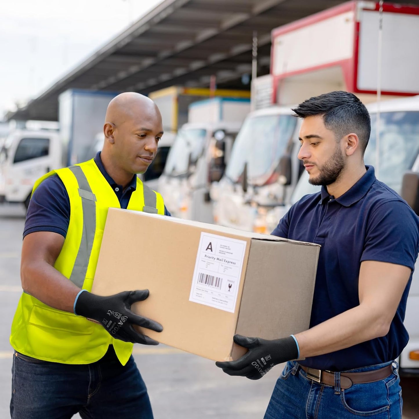 KAYGO Safety Work Gloves PU Coated,12 Pairs KG11PB Seamless Knit Glove for Men and Women, with Smooth Grip on Palm and Fingers, Ideal for General Duty Work (XX-Large, Black)