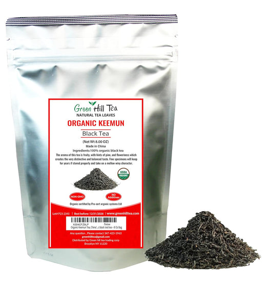 Organic Keemun Tea, China’s most famous natural and organic black iced tea – 8 Oz Bag